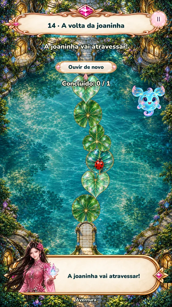 Build the crossing. The ladybug is not going to swim.